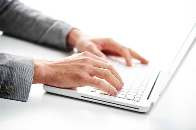 Man using laptop