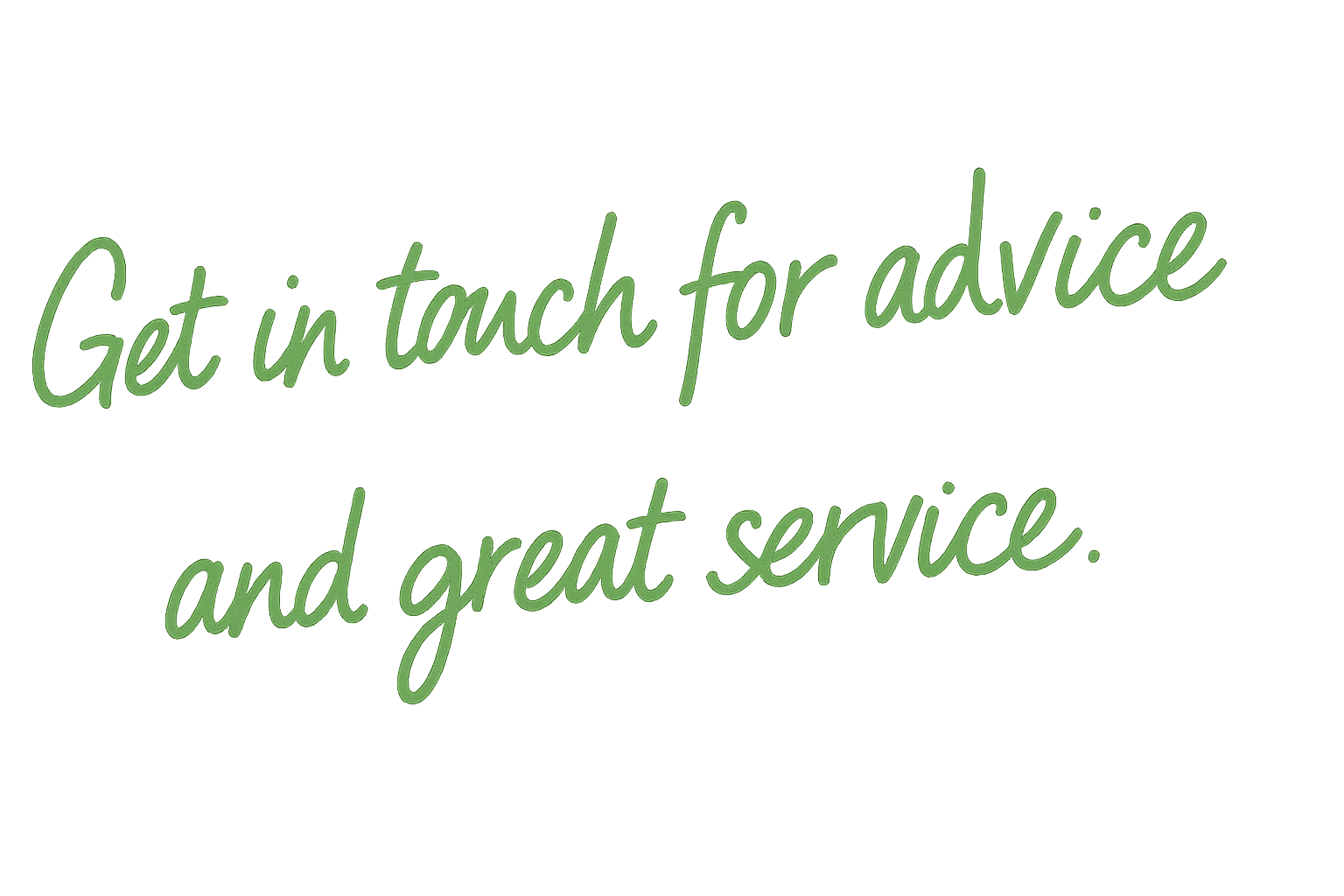 graphic with message to get in touch